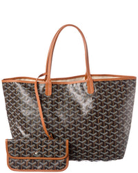 Goyard Goyard Black Goyardine Coated Canvas Saint Louis Pm (Authentic Pre-Loved)