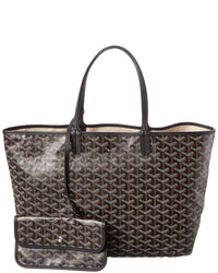 Goyard Goyard Black Goyardine Coated Canvas Saint Louis Pm (Authentic Pre-Loved)