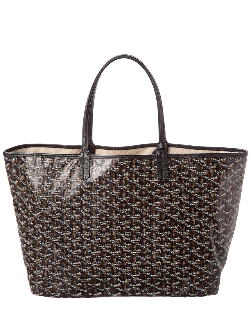 Goyard Goyard Black Goyardine Coated Canvas Saint Louis Pm (Authentic Pre-Loved)