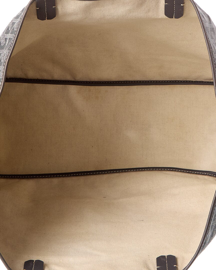 Goyard Goyard Gray/Silver Goyardine Coated Canvas Saint Louis Pm (Authentic Pre-Loved)