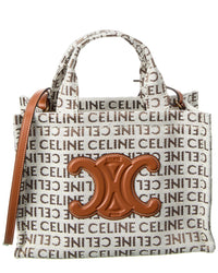 Celine Cabas Thais Small Canvas Tote