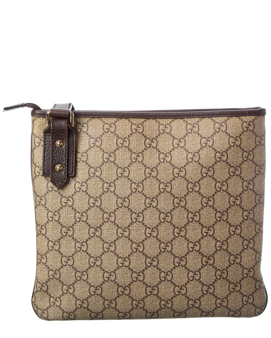 Gucci Gucci Dark Brown Monogram Canvas Tote (Authentic Pre-Loved)