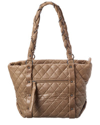 Chanel Gray Calfskin Cc Tote (Authentic Pre-Loved)