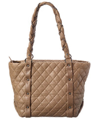 Chanel Gray Calfskin Cc Tote (Authentic Pre-Loved)