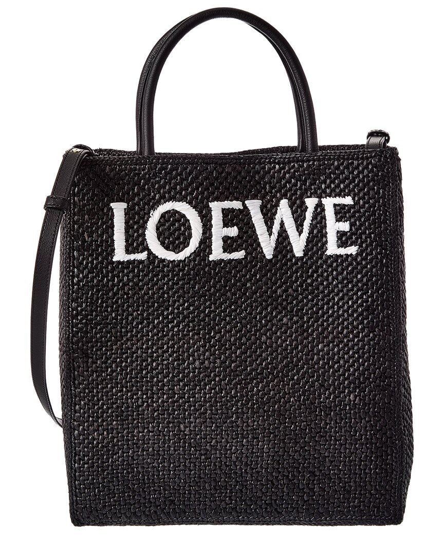 Loewe Loewe Standard A4 Raffia & Leather Tote