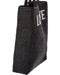 Loewe Loewe Standard A4 Raffia & Leather Tote
