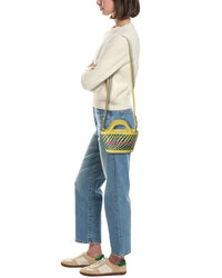 Marni Marni Tropicalia Mini Leather-Trim Tote