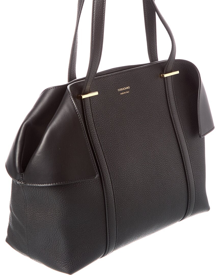 Ferragamo Ferragamo Logo Leather Tote
