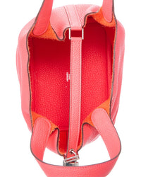 Pre-Owned Hermès Red Clemence Picotin Pm (Authentic Pre-Loved)