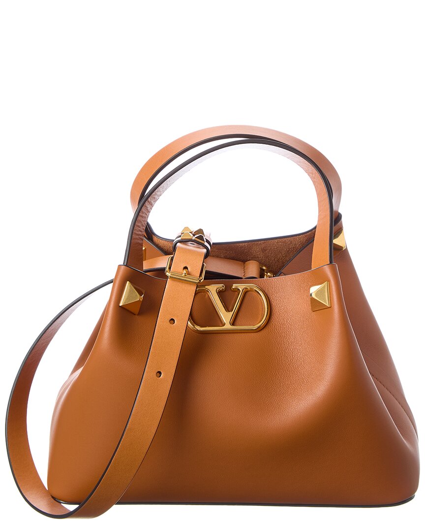 Valentino Valentino Vlogo Signature Small Leather Tote