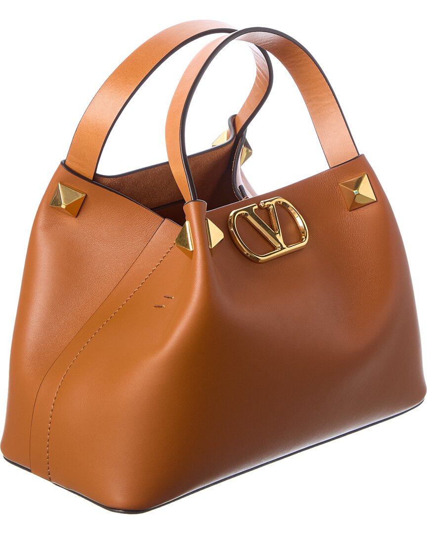 Valentino Valentino Vlogo Signature Small Leather Tote