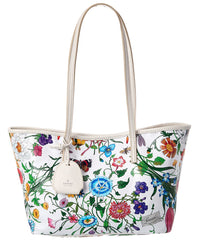 Gucci Tribeca Small Flora Canvas & Leather Tote