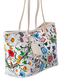 Gucci Tribeca Small Flora Canvas & Leather Tote