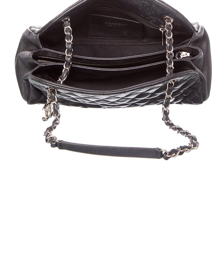 Chanel Chanel Black Caviar Leather Cc Tote (Authentic Pre-Loved)