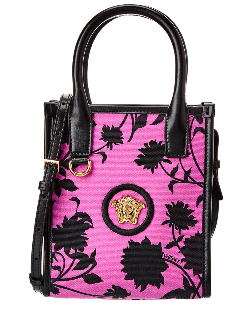 NEW VERSACE PALAZZO PINK LEATHER SHOPPING TOTE BAG
