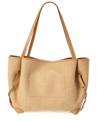 Chloé Chloé Clover Double Carry Leather-Trim Tote