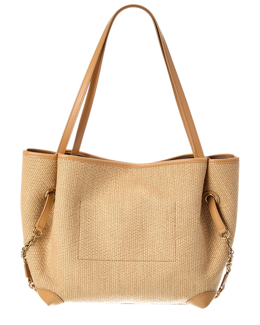Chloé Chloé Clover Double Carry Leather-Trim Tote