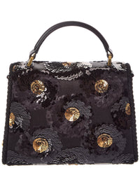 Valentino Valentino Vsling Mini Satin & Leather Shoulder Bag