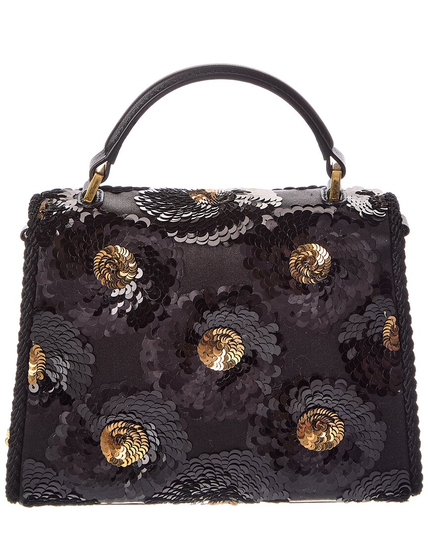 Valentino Valentino Vsling Mini Satin & Leather Shoulder Bag