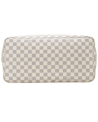 Louis Vuitton Pre-Owned Louis Vuitton White Damier Azur Coated Canvas Neverfull No Pouch Gm (Authentic