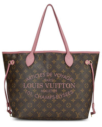 Louis Vuitton Louis Vuitton Pink Coated Canvas Ikat Flower Neverfull Mm (Authentic Pre-