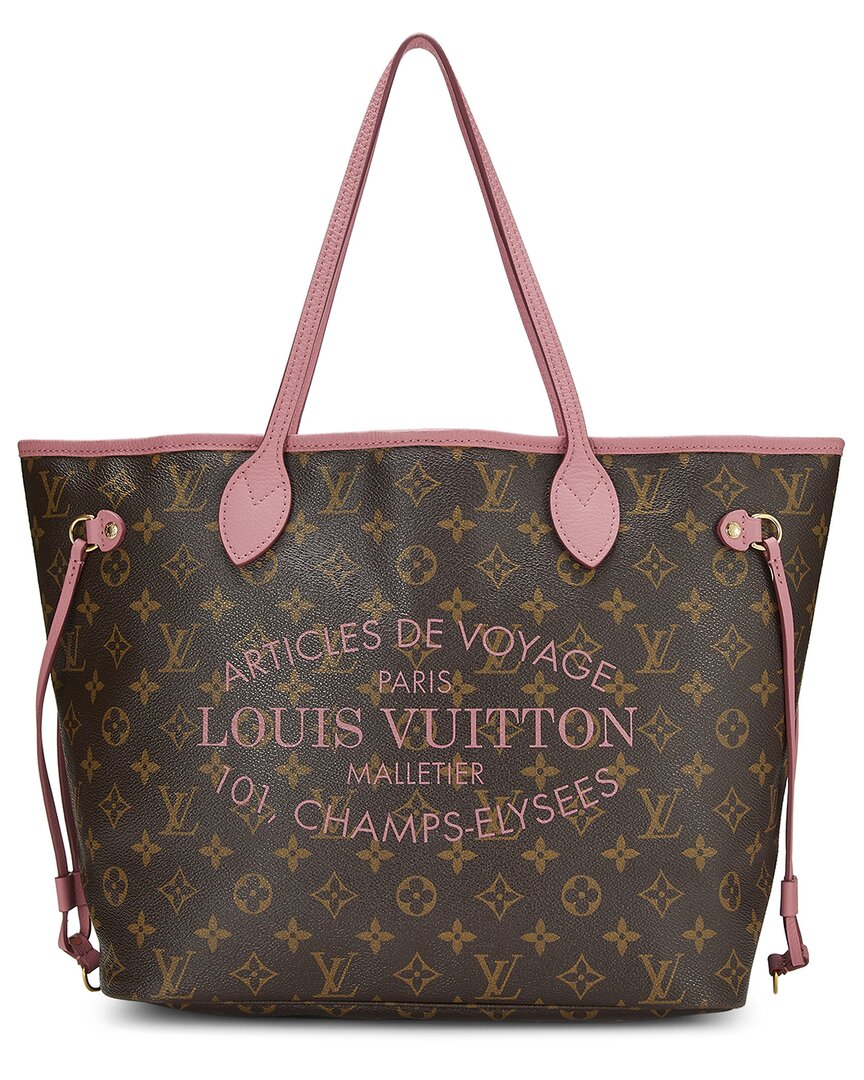 Louis Vuitton Louis Vuitton Pink Coated Canvas Ikat Flower Neverfull Mm (Authentic Pre-
