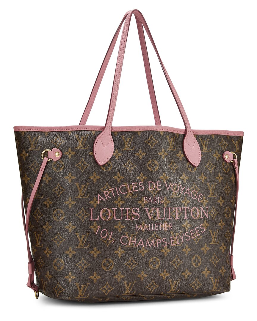 Louis Vuitton Louis Vuitton Pink Coated Canvas Ikat Flower Neverfull Mm (Authentic Pre-