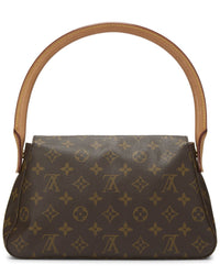 Louis Vuitton Louis Vuitton Brown Monogram Coated Canvas Looping Pm (Authentic Pre-Loved)