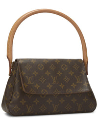 Louis Vuitton Louis Vuitton Brown Monogram Coated Canvas Looping Pm (Authentic Pre-Loved)