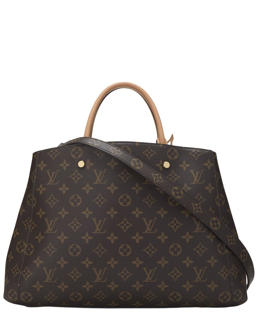 Louis Vuitton Louis Vuitton Brown Monogram Coated Canvas Montaigne Gm (Authentic Pre-Loved)