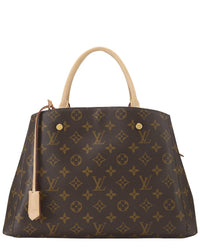 Louis Vuitton Louis Vuitton Brown Monogram Coated Canvas Montaigne Mm (Authentic Pre-Loved)