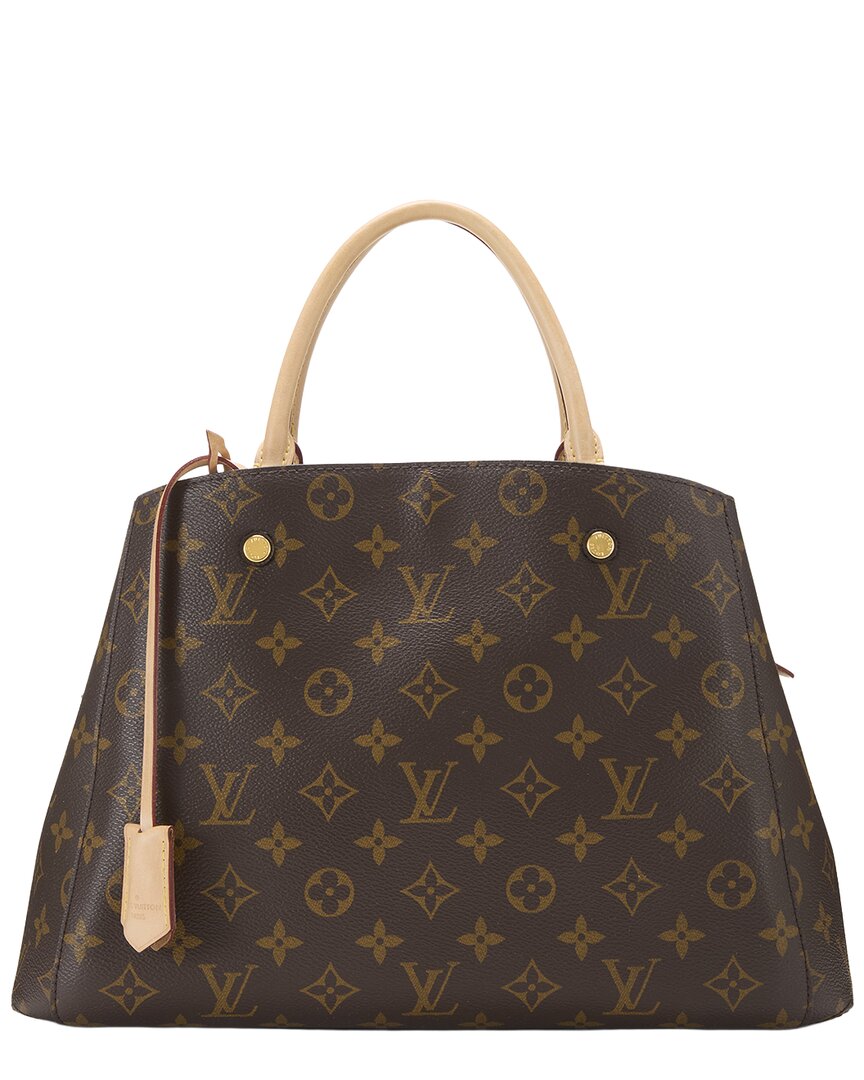 Louis Vuitton Louis Vuitton Brown Monogram Coated Canvas Montaigne Mm (Authentic Pre-Loved)