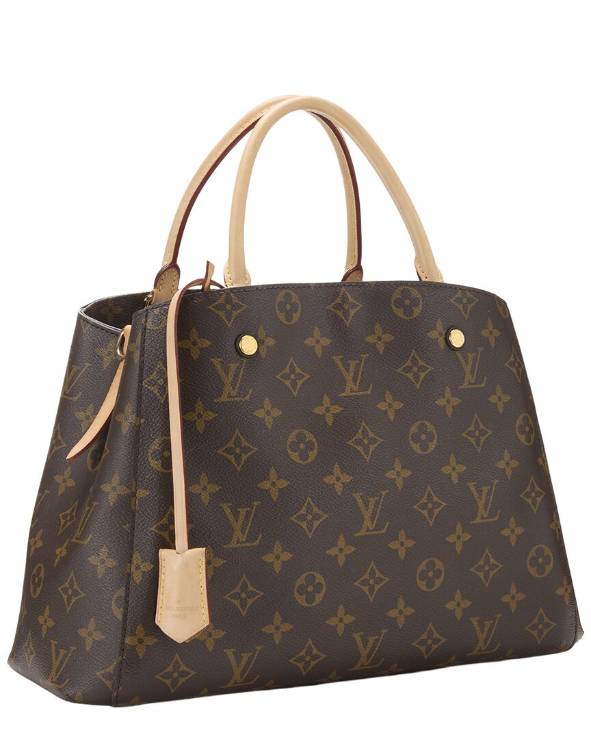 Louis Vuitton Louis Vuitton Brown Monogram Coated Canvas Montaigne Mm (Authentic Pre-Loved)
