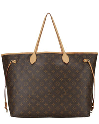 Louis Vuitton Louis Vuitton Brown Monogram Coated Canvas Neverfull Gm (Authentic Pre-Loved)
