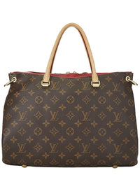 Louis Vuitton Pre-Owned Louis Vuitton Red Monogram Coated Canvas Pallas (Authentic Pre-Loved)