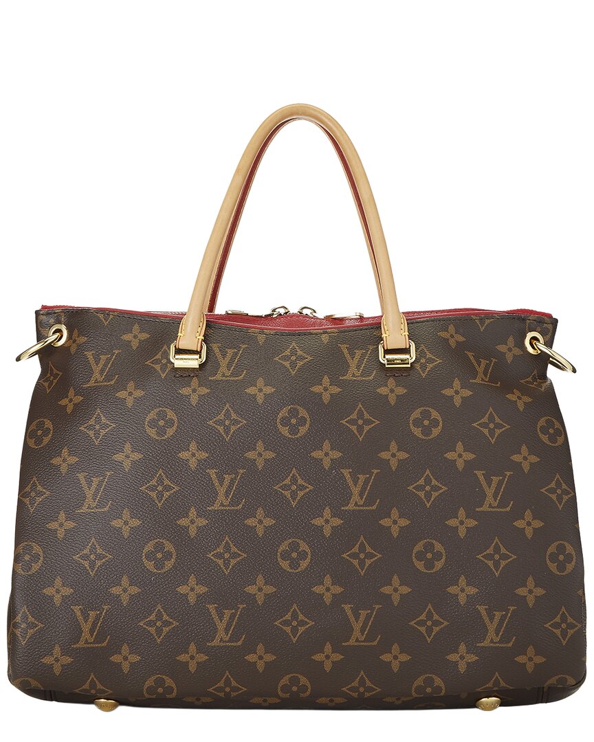 Louis Vuitton Pre-Owned Louis Vuitton Red Monogram Coated Canvas Pallas (Authentic Pre-Loved)