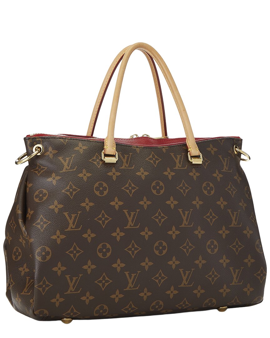 Louis Vuitton Pre-Owned Louis Vuitton Red Monogram Coated Canvas Pallas (Authentic Pre-Loved)