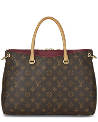 Louis Vuitton Louis Vuitton Burgundy Monogram Coated Canvas Pallas (Authentic Pre-Loved)
