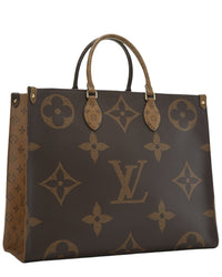 Louis Vuitton Louis Vuitton Brown Monoreversedgiant Coated Canvas Onthego Gm (Authentic Pre-