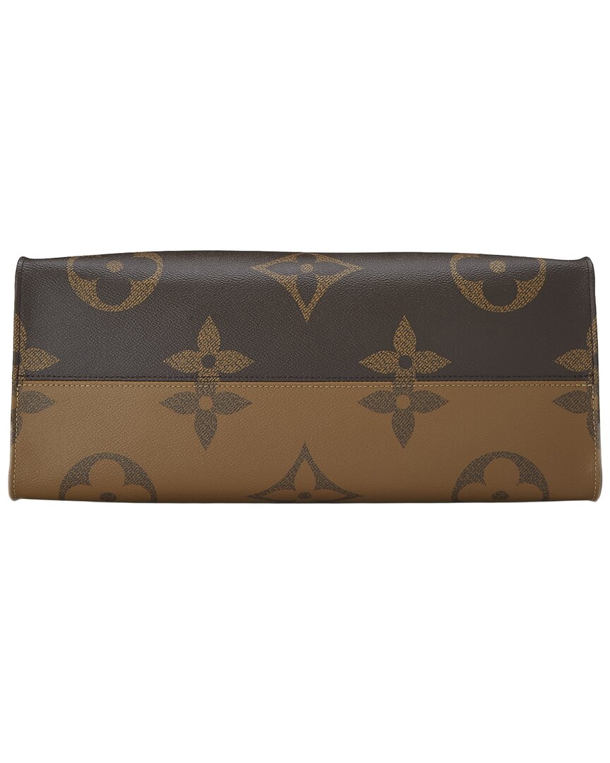 Louis Vuitton Louis Vuitton Brown Monoreversedgiant Coated Canvas Onthego Gm (Authentic Pre-