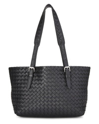 Bottega Veneta Bottega Veneta Black Intrecciato Leather Cesta Tote Small (Authentic Pre-