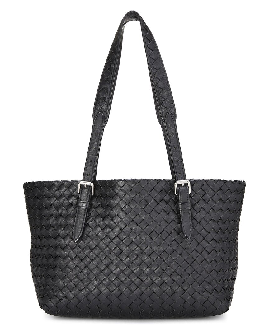 Bottega Veneta Bottega Veneta Black Intrecciato Leather Cesta Tote Small (Authentic Pre-