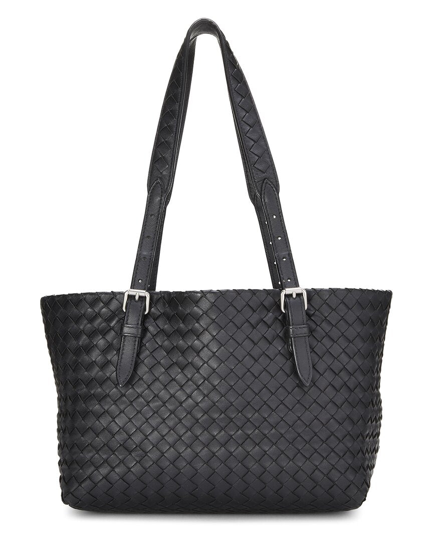 Bottega Veneta Bottega Veneta Black Intrecciato Leather Cesta Tote Small (Authentic Pre-