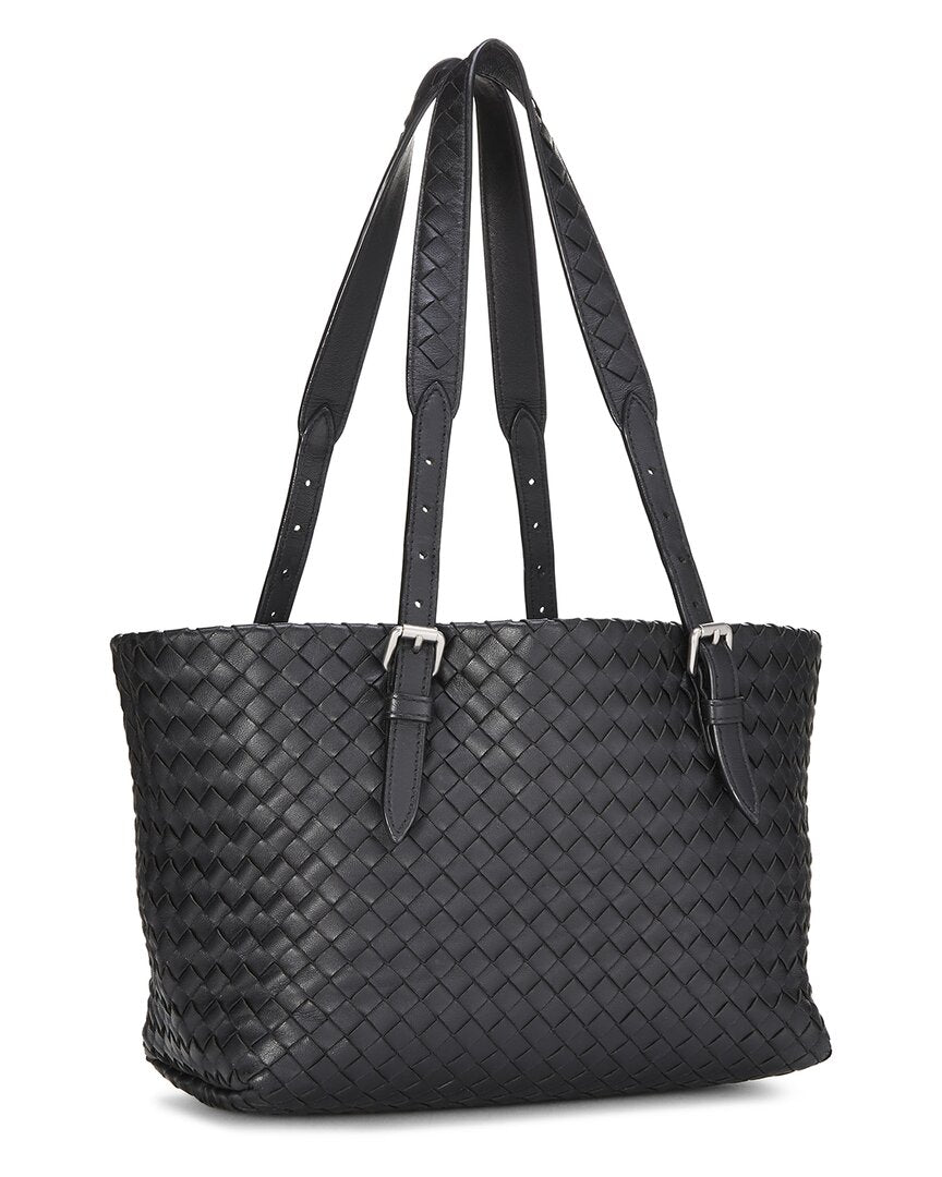 Bottega Veneta Bottega Veneta Black Intrecciato Leather Cesta Tote Small (Authentic Pre-