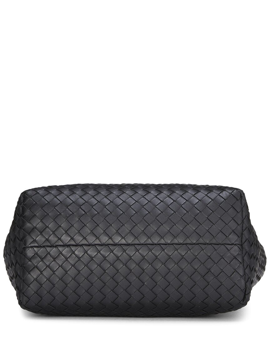Bottega Veneta Bottega Veneta Black Intrecciato Leather Cesta Tote Small (Authentic Pre-