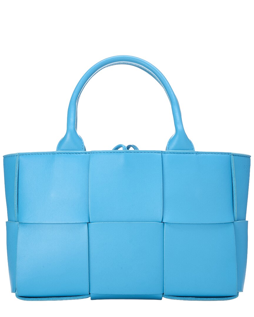 Bottega Veneta Bottega Veneta Blue Maxi Intrecciato Leather Arco Tote Small (Authentic Pre-