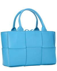 Bottega Veneta Bottega Veneta Blue Maxi Intrecciato Leather Arco Tote Small (Authentic Pre-