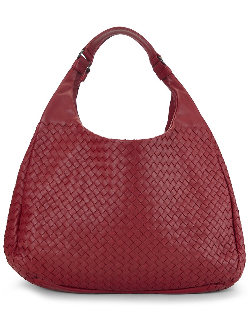 Bottega Veneta Bottega Veneta Red Intrecciato Leather Campana Tote Large (Authentic Pre-