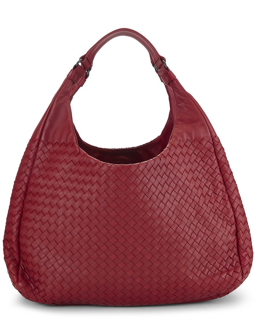 Bottega Veneta Bottega Veneta Red Intrecciato Leather Campana Tote Large (Authentic Pre-
