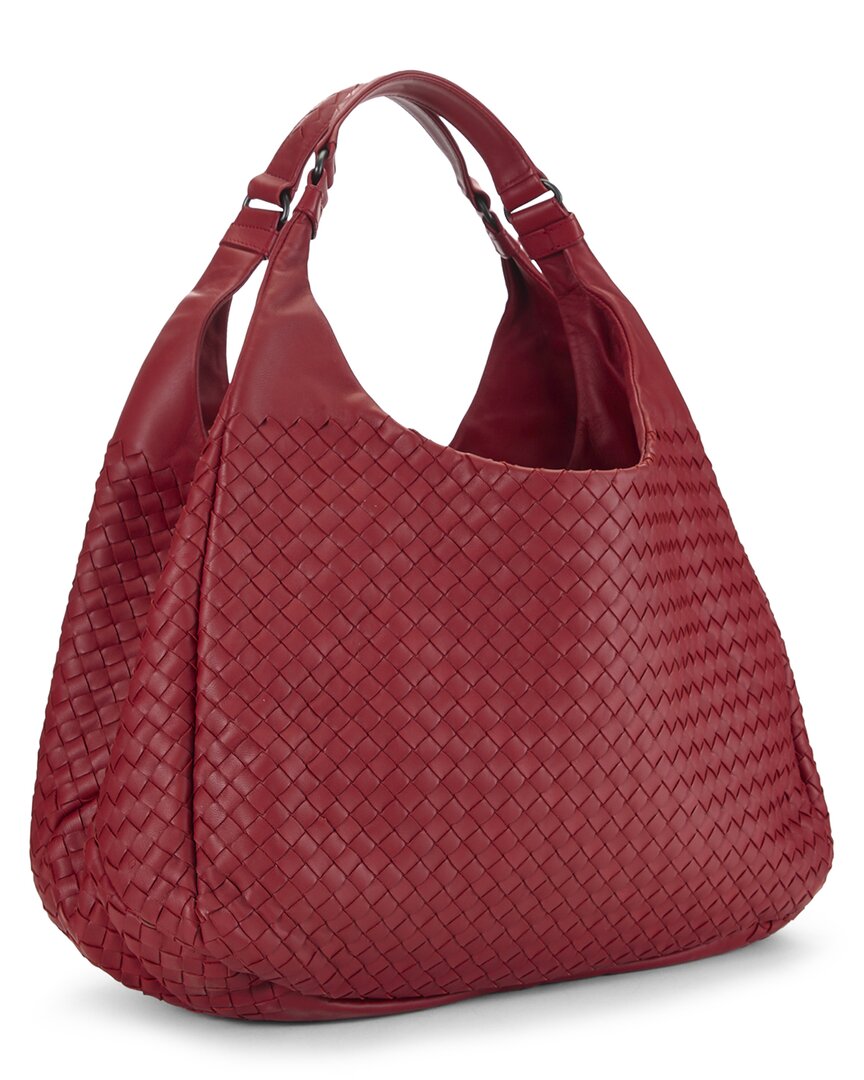 Bottega Veneta Bottega Veneta Red Intrecciato Leather Campana Tote Large (Authentic Pre-